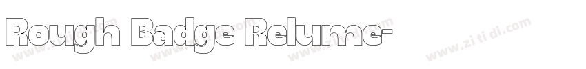 Rough Badge Relume字体转换